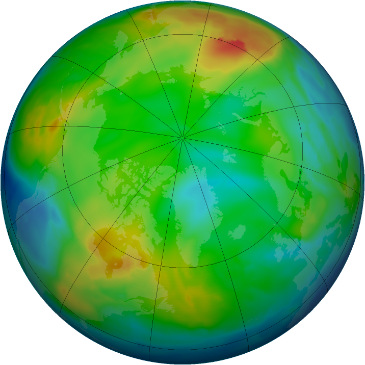 Arctic ozone map for 12 December 2010